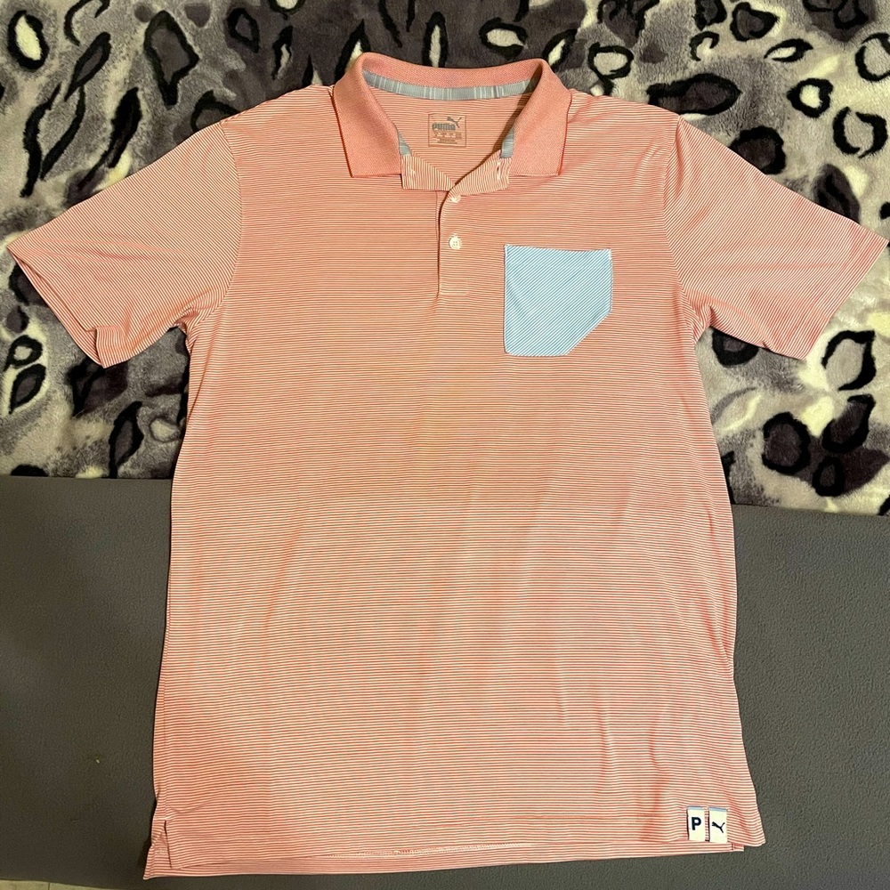 Men’s Puma Cloudspun polo with pocket, Sz M.